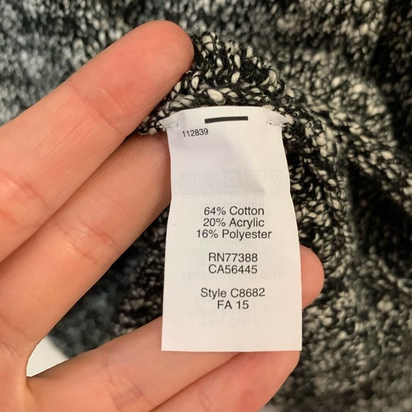 J. CREW Black & White Scoop Marled Knit Sweater - Picture 5 of 9